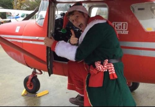 Eric climbs aboard Santa’s Christmas Aeroplane